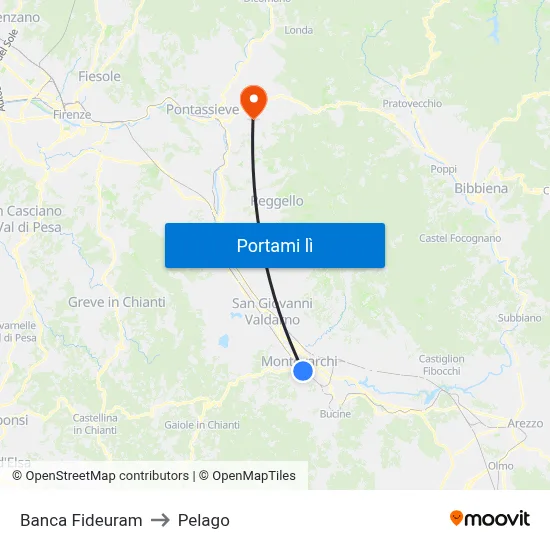 Banca Fideuram to Pelago map