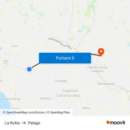 La Rotta to Pelago map