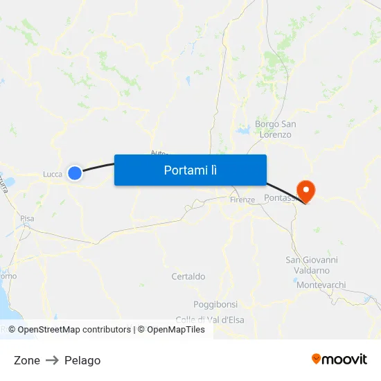 Zone to Pelago map