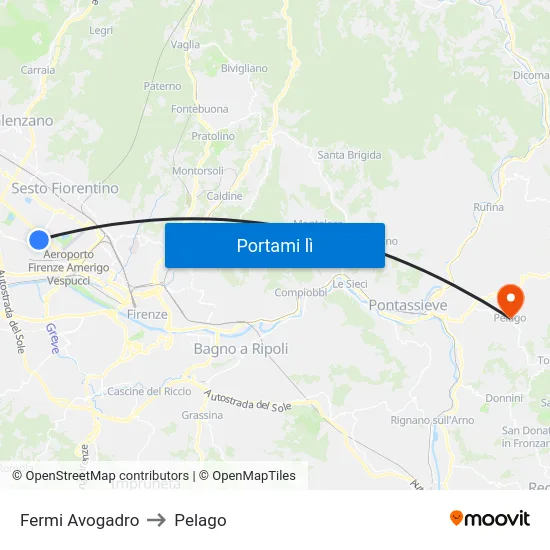 Fermi Avogadro to Pelago map