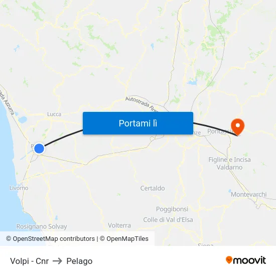 Volpi - Cnr to Pelago map