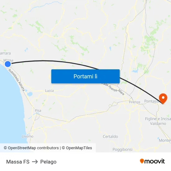 Massa FS to Pelago map