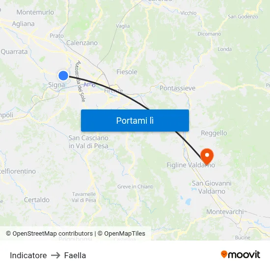 Indicatore to Faella map