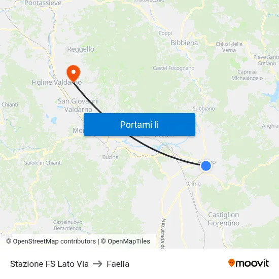 Stazione FS Lato Via to Faella map