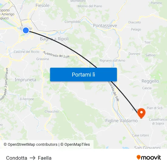 Condotta to Faella map