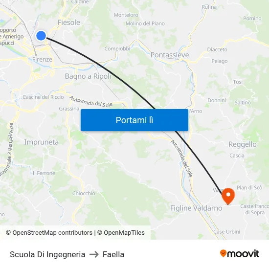 Scuola Di Ingegneria to Faella map