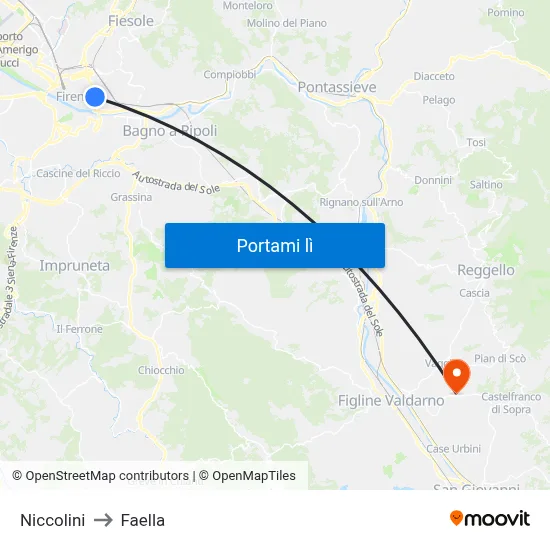 Niccolini to Faella map