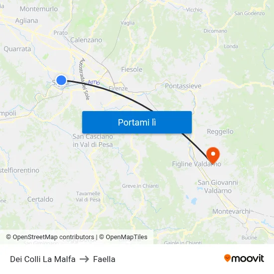 Dei Colli La Malfa to Faella map