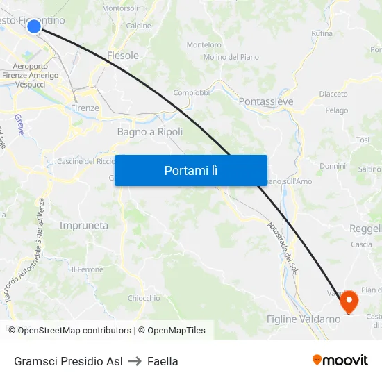 Gramsci Presidio Asl to Faella map