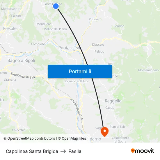 Capolinea Santa Brigida to Faella map