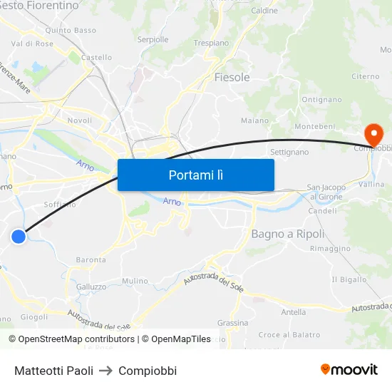 Matteotti Paoli to Compiobbi map