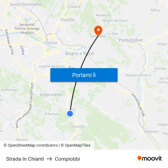 Strada In Chianti to Compiobbi map