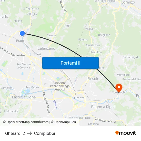 Gherardi 2 to Compiobbi map