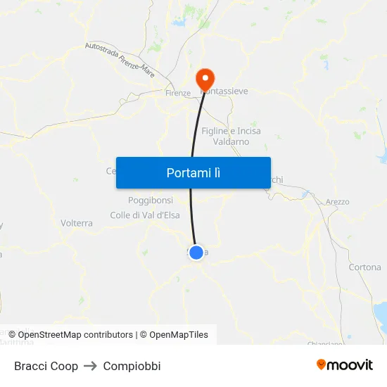 Bracci Coop to Compiobbi map