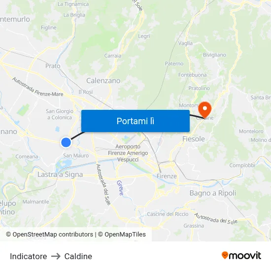 Indicatore to Caldine map