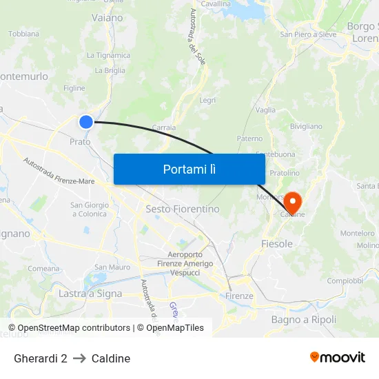 Gherardi 2 to Caldine map