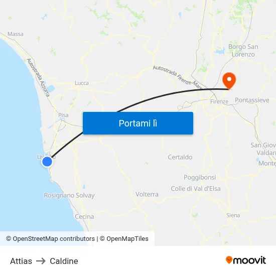 Attias to Caldine map