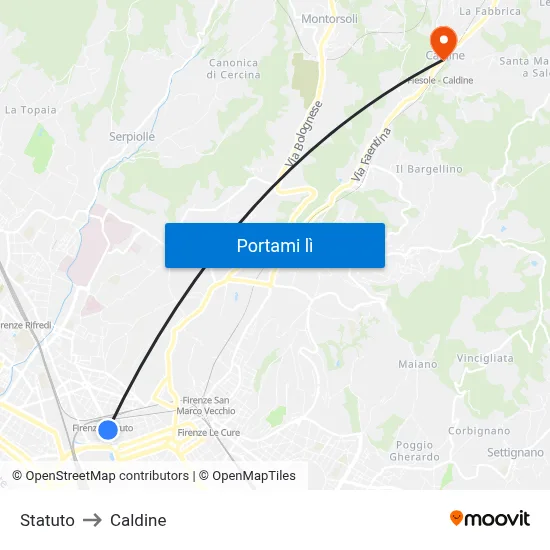 Statuto to Caldine map