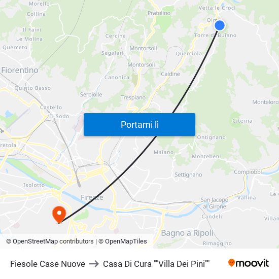 Fiesole Case Nuove to Casa Di Cura ""Villa Dei Pini"" map