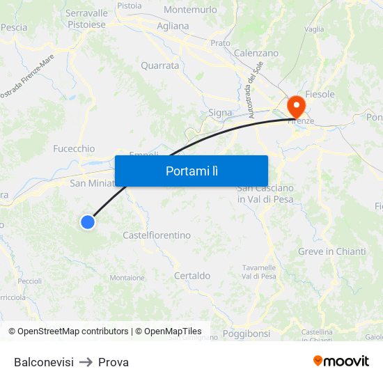 Balconevisi to Prova map