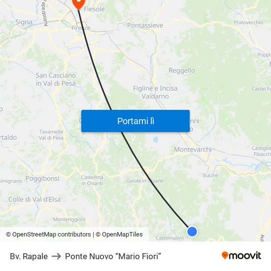 Bv. Rapale to Ponte Nuovo “Mario Fiori” map