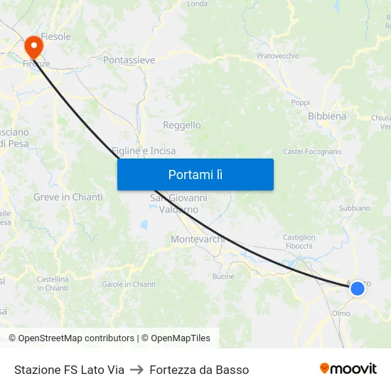 Stazione FS Lato Via to Fortezza da Basso map