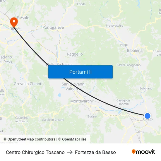Centro Chirurgico Toscano to Fortezza da Basso map