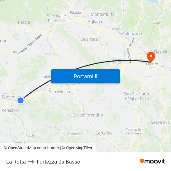 La Rotta to Fortezza da Basso map