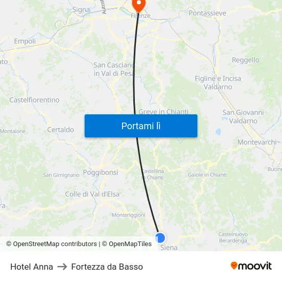 Hotel Anna to Fortezza da Basso map