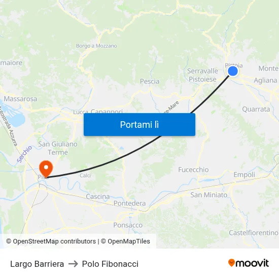 Largo Barriera to Polo Fibonacci map