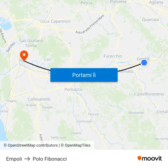 Empoli to Polo Fibonacci map