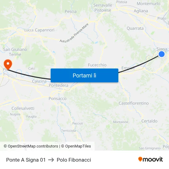 Ponte A Signa 01 to Polo Fibonacci map