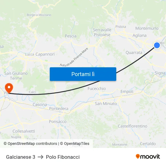 Galcianese 3 to Polo Fibonacci map