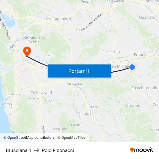 Brusciana 1 to Polo Fibonacci map