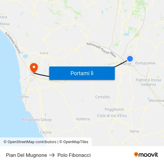 Pian Del Mugnone to Polo Fibonacci map