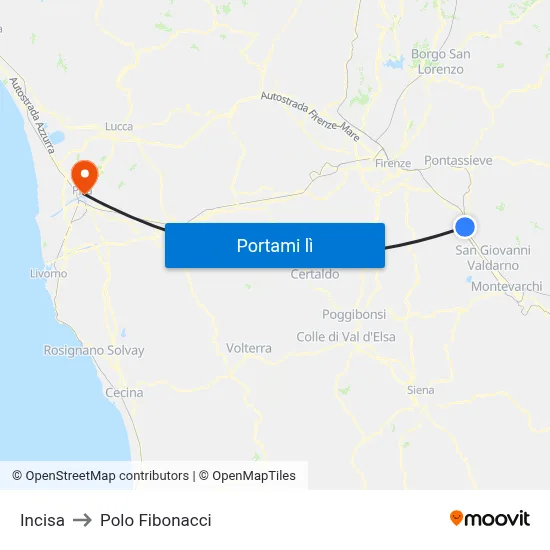 Incisa to Polo Fibonacci map