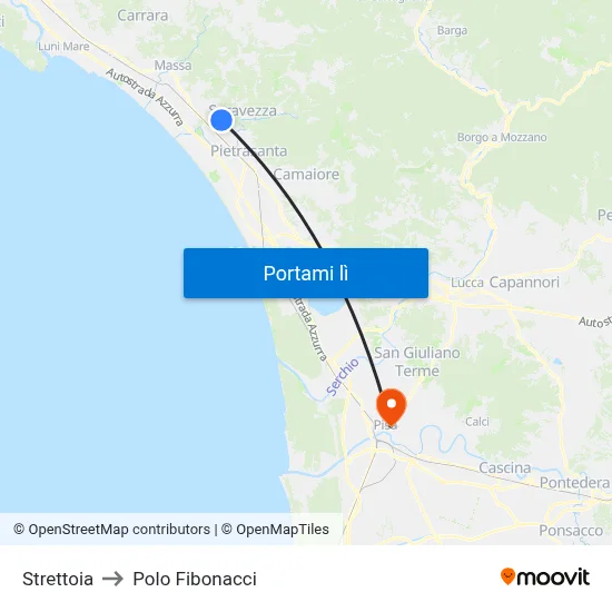 Strettoia to Polo Fibonacci map