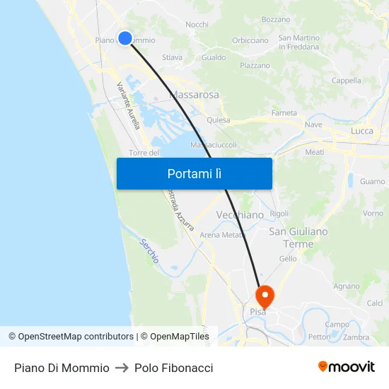 Piano Di Mommio to Polo Fibonacci map