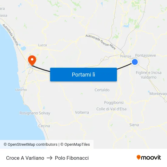 Croce A Varliano to Polo Fibonacci map