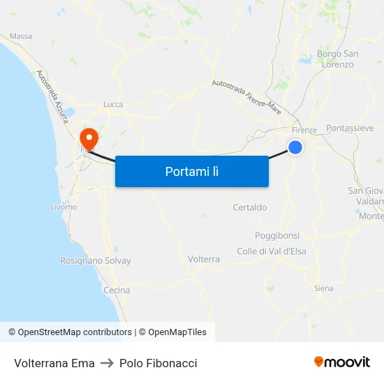 Volterrana Ema to Polo Fibonacci map