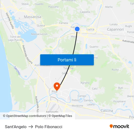 Sant'Angelo to Polo Fibonacci map