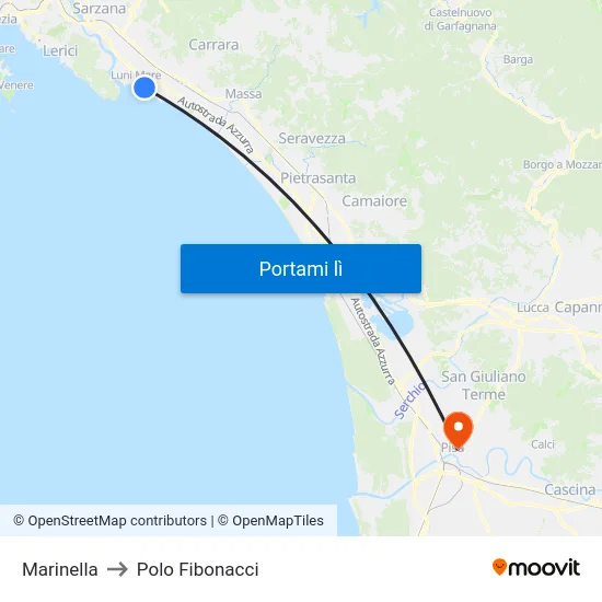 Marinella to Polo Fibonacci map