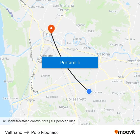 Valtriano to Polo Fibonacci map