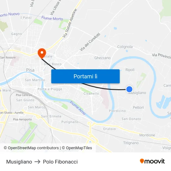 Musigliano to Polo Fibonacci map