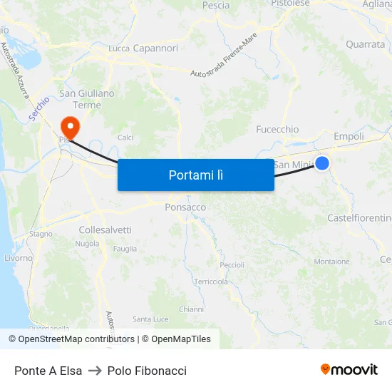 Ponte A Elsa to Polo Fibonacci map