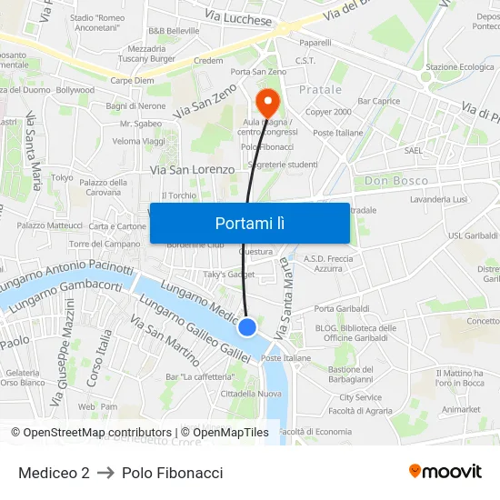 Mediceo 2 to Polo Fibonacci map