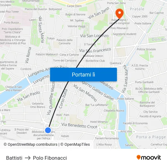Battisti to Polo Fibonacci map