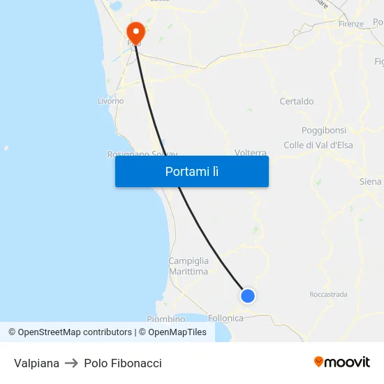 Valpiana to Polo Fibonacci map