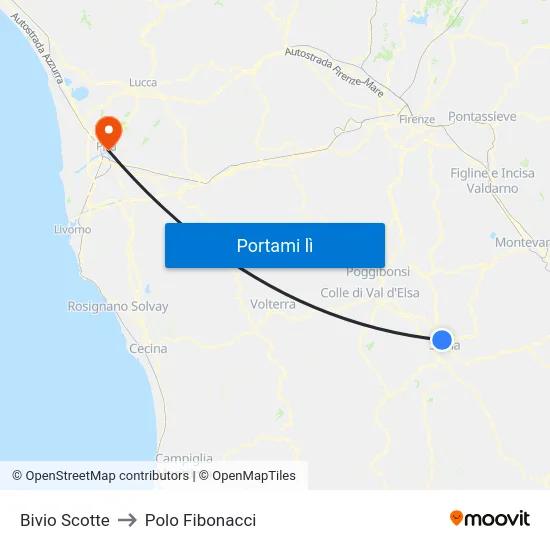 Bivio Scotte to Polo Fibonacci map