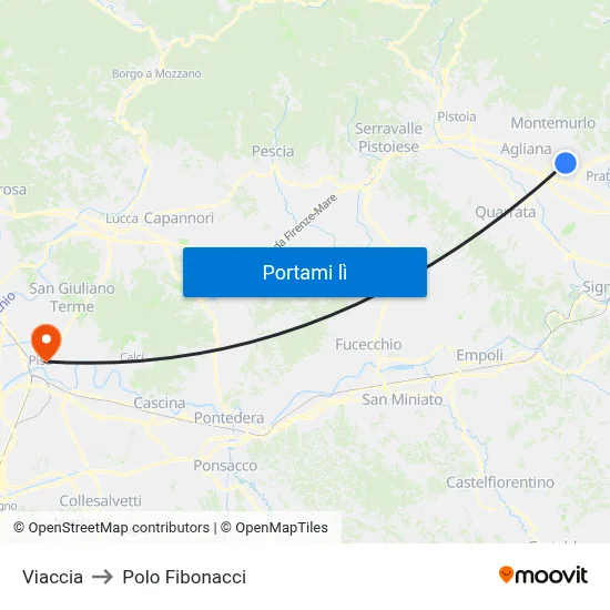 Viaccia to Polo Fibonacci map
